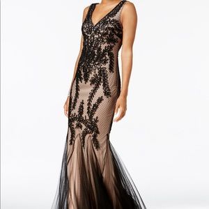 Embroidered Mermaid Gown